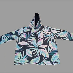 Torrid Fleece Raw Hem Hooded Active Long Sleeved Pullover Womens Size 3 UVG